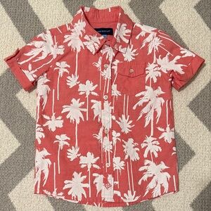 Andy & Evan Red Palm Tree Button Down Shirt
